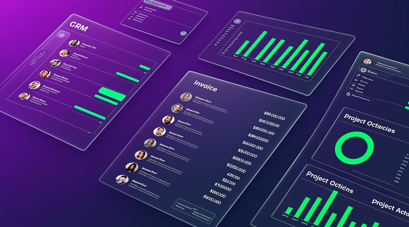 SmartBiz Dashboard - CRM, Buchhaltung, Projekte